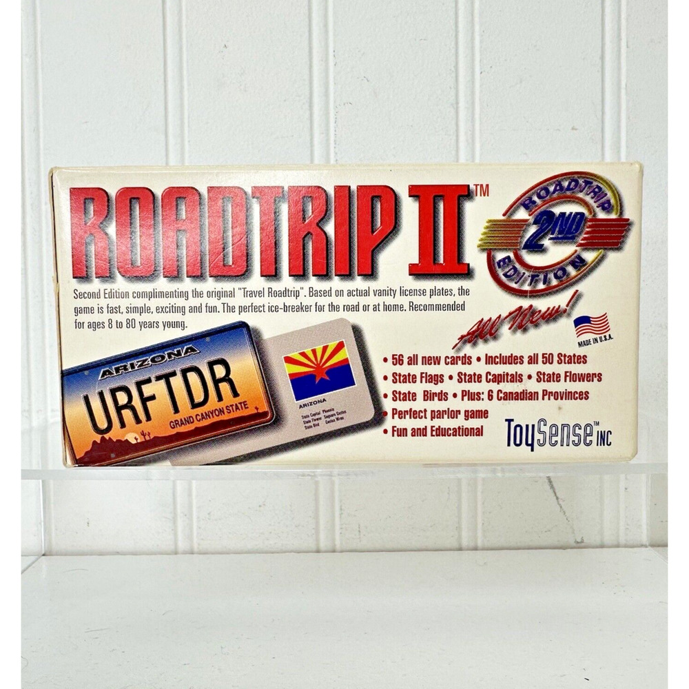 Roadtrip II Game Vanity License Plate Number Guessing Complete ToySense 1996